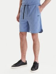 BOSS Szorty sportowe Member 50558883 Błękitny Relaxed Fit. Niebieskie krótkie spodenki sportowe męskie Boss, m, bez wzorów, z bawełny. Za 679.99 zł.