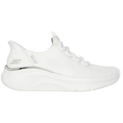 Buty do chodzenia damskie Skechers 117617WHT. Białe obuwie sportowe damskie Skechers, bez wzorów, z dzianiny, trekkingowe. Za 501.00 zł.