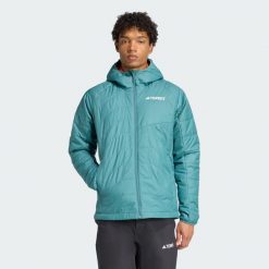 Kurtka Terrex Multi Synthetic Insulated Hooded. Niebieskie kurtki sportowe męskie Adidas, xl, bez wzorów, z puchu, trekkingowe. Za 570.65 zł.