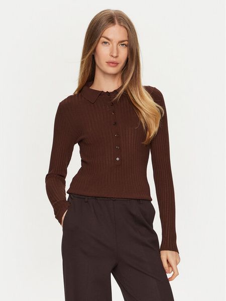 ViCOLO Sweter 22095S Brązowy Slim Fit. Brązowe swetry damskie ViCOLO, s, bez wzorów, z syntetyku, bez kołnierzyka, bez ramiączek, bez kaptura. Za 259.99 zł.