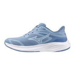 Damskie buty do biegania Mizuno Enerzy. Niebieskie obuwie sportowe damskie Mizuno, bez wzorów, do biegania. Za 199.99 zł.