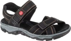 Rieker Rieker Sandals 68851-02 Czarne 39. Czarne sandały damskie Rieker, bez wzorów, bez obcasa, bez zapięcia. Za 241.06 zł.