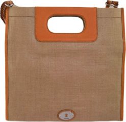Damska torebka Fossil elegancka 38 x 38 x 4 cm. Brązowe torebki do ręki damskie Fossil, bez wzorów, z materiału, eleganckie, bez dodatków. Za 276.99 zł.