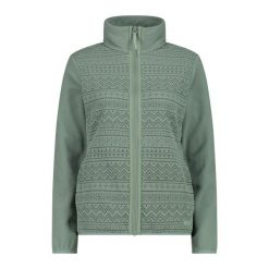 Bluza damska turystyczna CMP 34H0426. Zielone bluzy sportowe damskie CMP, l, bez wzorów, bez kaptura, trekkingowe. Za 382.50 zł.