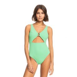 Strój kąpielowy jednoczęściowy damski ROXY Color Jam One Piece. Zielone kostiumy jednoczęściowe damskie Roxy, xs, bez wzorów. Za 259.99 zł.