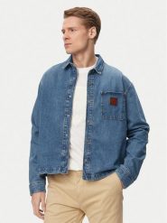 Guess Jeans Koszula jeansowa M6GH51 D5M5V Niebieski Oversize. Niebieskie koszule męskie Guess Jeans, m, z aplikacjami, z bawełny, bez kołnierzyka, bez ramiączek. Za 439.99 zł.