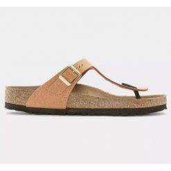 Klapki japonki Birkenstock Gizeh BS. Brązowe obuwie sportowe damskie Birkenstock, bez wzorów, trekkingowe. Za 378.00 zł.