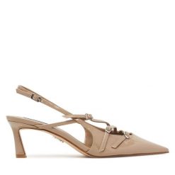 Czółenka Steve Madden. Brązowe czółenka damskie Steve Madden, bez wzorów, bez obcasa, bez zapięcia. Za 359.99 zł.