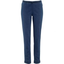 Legginsy dżinsowe "SKINNY" bonprix niebieski "stone”. Niebieskie jeansy damskie bonprix, bez wzorów, z jeansu. Za 74.99 zł.