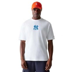 Oversize’Owy T-Shirt New Era Mlb World Series Os Tee Neyyan Dorośli. Białe t-shirty męskie New Era, s, bez wzorów, z bawełny, klasyczne, bez kołnierzyka. Za 214.99 zł.