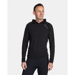 Bluza fitness męska Kilpi AILEEN-M. Czarne bluzy sportowe męskie Kilpi, m, bez wzorów, z materiału, z kapturem, do biegania. Za 163.85 zł.
