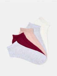 Krótkie skarpetki z bawełną 5 pack - wielobarwny. Skarpety damskie Sinsay, bez wzorów, z bawełny. Za 12.99 zł.