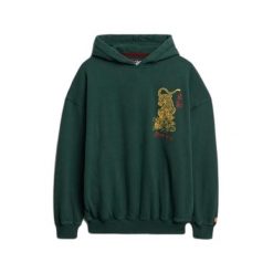 Damska bluza oversize z kapturem Superdry Tokyo Narrative. Zielone bluzy damskie Superdry., bez wzorów, z kapturem. Za 349.55 zł.