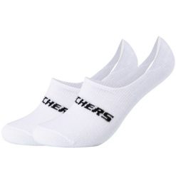 Skarpetki sportowe dla dorosłych 2PPK Mesh Ventilation Footies Socks. Białe skarpety damskie Skechers, bez wzorów, z bawełny. Za 29.99 zł.