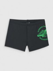 4F Kąpielówki chłopięce - czarne 134/140 (8-10 lat). Czarne kąpielówki dla chłopców 4f, bez wzorów. Za 59.99 zł.