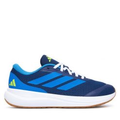 Sneakersy adidas. Niebieskie trampki i tenisówki chłopięce Adidas, bez wzorów, bez zapięcia. Za 199.99 zł.