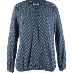 Tunika z długim rękawem bonprix indygo wzorzysty. Tuniki damskie marki bonprix. Za 49.99 zł.
