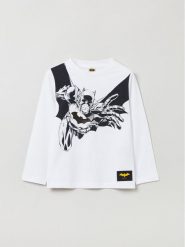OVS Bluzka BATMAN 1684458 Biały Regular Fit. Białe t-shirty dla chłopców OVS, bez wzorów, z bawełny, bez ramiączek. Za 69.99 zł.