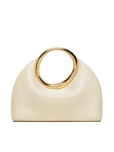 JACQUEMUS Torebka Mini ring handbag 241BA395 Écru. Torebki do ręki damskie JACQUEMUS, bez wzorów, ze skóry, wizytowe, bez dodatków. Za 3,099.00 zł.