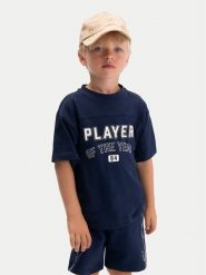 Mayoral Komplet t-shirt i spodenki 3608 Granatowy Regular Fit. Niebieskie szorty dla chłopców Mayoral, bez wzorów, z bawełny. Za 119.99 zł.