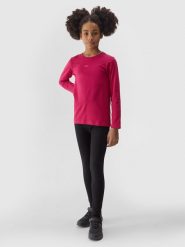 4F Legginsy dzianinowe dziewczęce - czarne 164 (13-14 lat). Czarne legginsy dla dziewczynek 4f, bez wzorów, z bawełny. Za 49.99 zł.