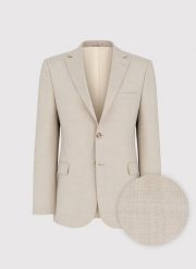 PAKO LORENTE - Beżowa marynarka garniturowa. Brązowe marynarki męskie Pako Lorente, bez wzorów, z elastanu, młodzieżowe. Za 649.99 zł.