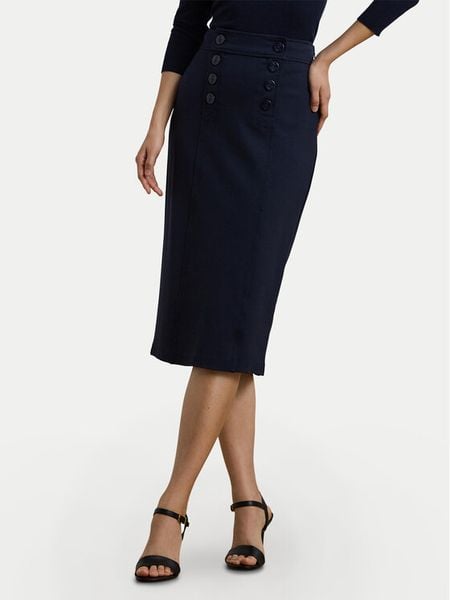 LAUREN RALPH LAUREN Spódnica ołówkowa 200957618001 Granatowy Regular Fit. Niebieskie spódnice damskie Lauren Ralph Lauren, l, bez wzorów, z wiskozy, ołówkowe. Za 549.99 zł.