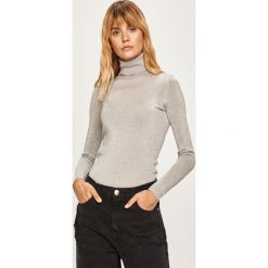 Guess Jeans - Sweter. Czarne swetry damskie Guess Jeans, l, z aplikacjami, z dzianiny, bez kołnierzyka, bez ramiączek, bez kaptura. Za 319.90 zł.