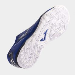 Buty do piłki nożnej halowej Joma Maxima Indoor. Niebieskie buty sportowe męskie Joma, z materiału, bez zapięcia, do piłki nożnej. Za 159.99 zł.