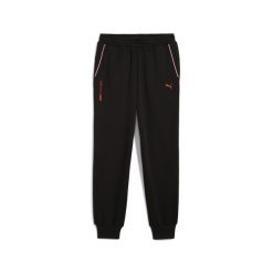 Męskie spodnie dresowe F1® ESS+ o luźnym kroju PUMA Black. Czarne spodnie sportowe męskie Puma, l, bez wzorów, z dresówki, do biegania. Za 198.99 zł.