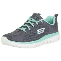 Buty treningowe damskie Skechers Bobssquad Breeze Way. Szare obuwie sportowe damskie Skechers, bez wzorów, z gumy, trekkingowe, Skechers Sport. Za 209.00 zł.