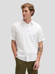 MESKA KOSZULA LEE SS SHIRT BRIGHT WHITE 112376562. Białe koszule męskie Lee, m, bez wzorów, bez kołnierzyka, bez ramiączek. Za 99.99 zł.