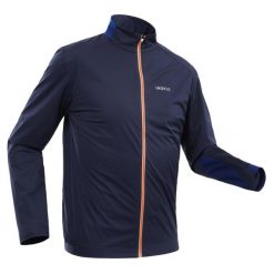 Bluza narciarska XC S SOFT 500 męska. Niebieskie bluzy męskie INOVIK, l, bez wzorów, z materiału, bez kaptura, do biegania. Za 119.99 zł.