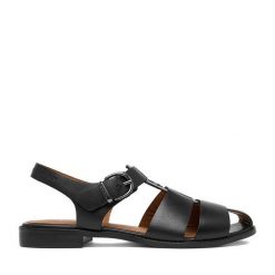 Sandały Beverly Hills Polo Club. Czarne sandały damskie Beverly Hills Polo Club, bez wzorów, bez obcasa, na płaskiej podeszwie, bez zapięcia. Za 314.99 zł.