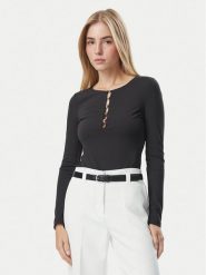 Guess Body W6BP21 K6256 Czarny Slim Fit. Czarne koszule damskie Guess, m, z aplikacjami, z syntetyku, bez kołnierzyka, bez ramiączek. Za 250.99 zł.
