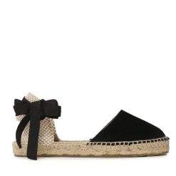 Espadryle Manebi. Czarne sandały damskie Manebi, bez wzorów, bez obcasa, bez zapięcia. Za 299.99 zł.