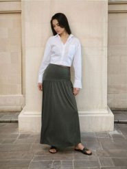 Spódnica maxi z ozdobnymi falbanami - zielony. Zielone spódnice damskie Sinsay, l, bez wzorów, maxi. Za 49.99 zł.