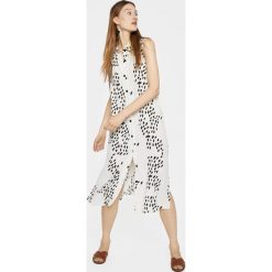 Parfois - Sukienka. Białe sukienki damskie Parfois, uniwersalny, bez wzorów, z materiału, casualowe, bez kołnierzyka, bez ramiączek. Za 99.90 zł.