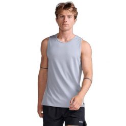 Tank top 2XU Aero. Szare t-shirty męskie 2XU, m, bez wzorów, z dzianiny, bez kołnierzyka. Za 237.00 zł.