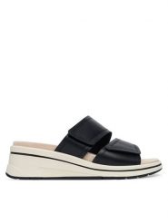 Caprice Klapki 9-27207-46 Czarny. Czarne klapki damskie Caprice, bez wzorów, ze skóry, bez obcasa. Za 206.99 zł.