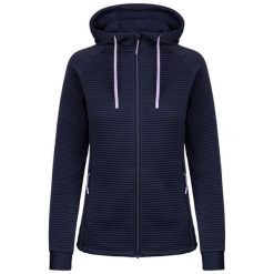 Dlx Lynsky - damska bluza z kapturem, granatowy melanż. Niebieskie bluzy damskie DLX, s, bez wzorów, z materiału, z kapturem. Za 229.65 zł.