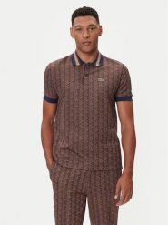 Lacoste Polo DH1417 Brązowy Regular Fit. Brązowe koszulki polo męskie Lacoste, m, bez wzorów, z syntetyku, bez ramiączek. Za 559.99 zł.