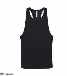 JHK - Sportowo-plażowy t-shirt bez rękawków czarny L. Czarne koszulki sportowe męskie JHK, l, bez wzorów, bez kołnierzyka, bez ramiączek. Za 20.48 zł.