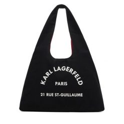 Torebka KARL LAGERFELD. Czarne torebki do ręki damskie KARL LAGERFELD, bez wzorów, bez dodatków. Za 389.99 zł.