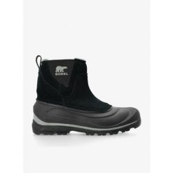 Buty zimowe męskie Sorel Buxton Pull On Boot WP. Czarne trekkingi męskie Sorel, na zimę, trekkingowe. Za 444.99 zł.