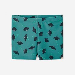 Bokserki kąpielowe dla malucha/dziecka Nabaiji Titou Manta. Niebieskie kąpielówki dla chłopców Decathlon, bez wzorów, z elastanu. Za 29.99 zł.
