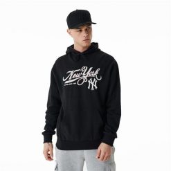 Bluza z kapturem Unisex New Era MLB Retro Graphic New York Yankees Czarny. Czarne bluzy męskie New Era, m, bez wzorów, z bawełny, z kapturem. Za 373.20 zł.