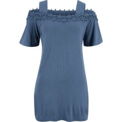 Shirt "carmen", krótki rękaw bonprix indygo. Bluzki damskie marki bonprix. Za 54.99 zł.