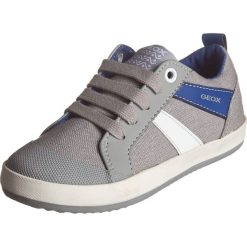 Sneakersy "Kiwi" w kolorze szarym. Szare trampki i tenisówki chłopięce marki Geox Kids, z gumy. W wyprzedaży za 125.95 zł.