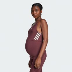 Koszulka Maternity Tank. Brązowe koszulki sportowe damskie Adidas, xl, bez wzorów, bez kołnierzyka, bez ramiączek, na fitness i siłownię. Za 179.00 zł.